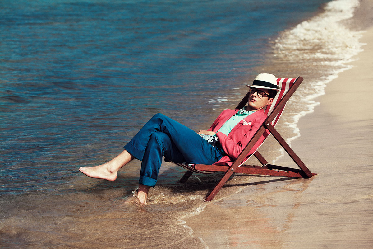 Man sitting on beach